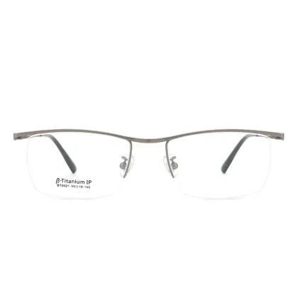 Inventory Optical Eyeglasses Titanium Half Rim Eyewear Frame
