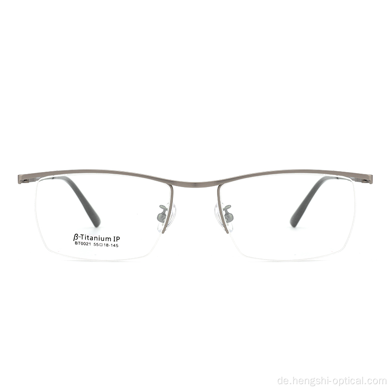 Inventar optische Brille Titan Halb Rand Brillenrahmen