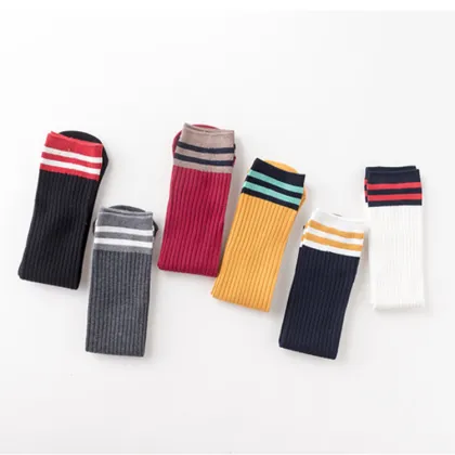 Custom Fall And Winter Cute Children Adult High Socks  Girls Kids Socks