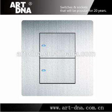European Style A69 2 Gang Full Flat One Way LED Switch