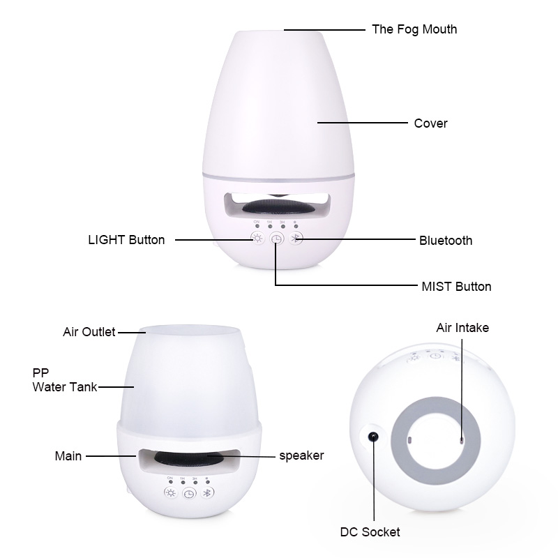 120ml Music Speaker Bluebooth Aroma Essential Oil Diffuser 4 Jpg