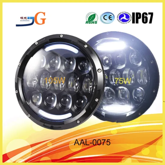 Motorcycle Harley Headlights 7 Inch Round Led Car Headlight With H13 Adapter