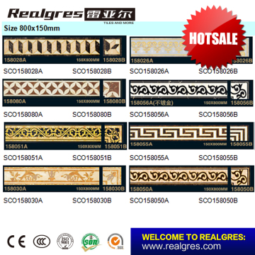 2016 marble design porcelain border tile 150x800