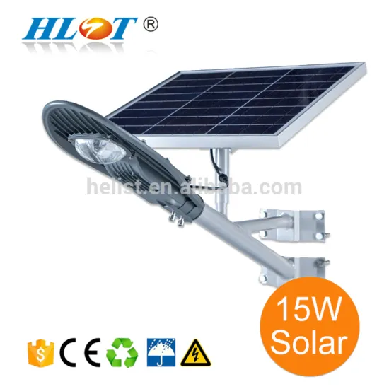 Customized lighting hours 15w solar street light with pole