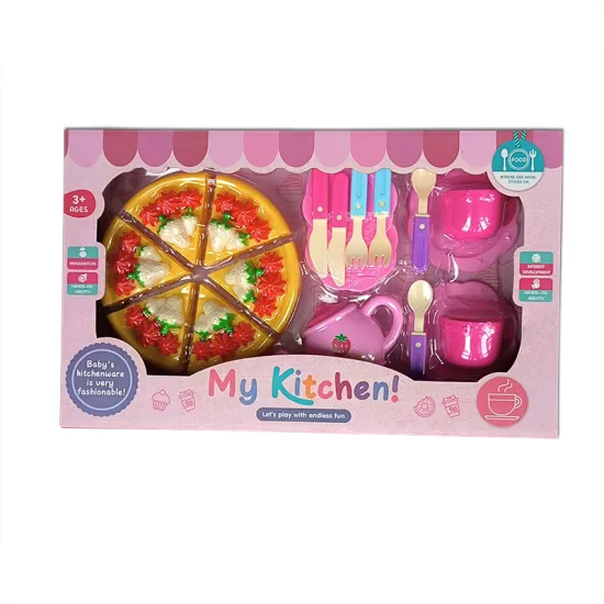 Hot Sale Pop Plastic Afternoon Tea Party Cooking Kitchen Toy Set for Kids Gifts