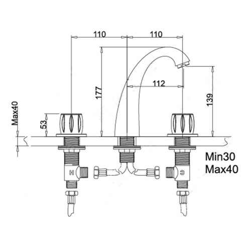 Deck Mounted Basin Faucet