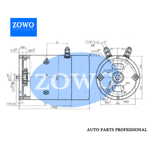 PHJD009 тұрақты ток моторы 12V 1,2 кВт