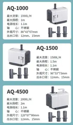 SOBO Bottom Suction Fish Pool Pumps and Filters: AQ Series Including AQ-500, AQ-1000, AQ-1500, AQ-4500, AQ-5500, AQ-6500, AQ-7500 Models
