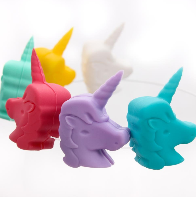 Unicorn Silicone Glass Markers Tags Charm