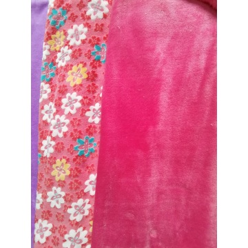 Polyester knitted burn out flannel fabric cloth fabric