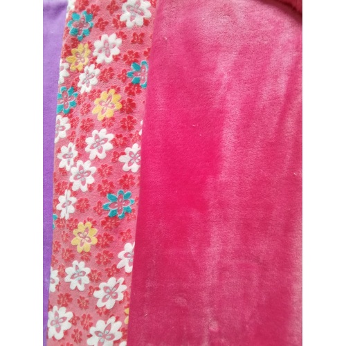 Polyester knitted burn out flannel fabric cloth fabric