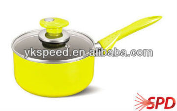 aluminum ceramic sauce pan with glass lid clear glass sauce pan