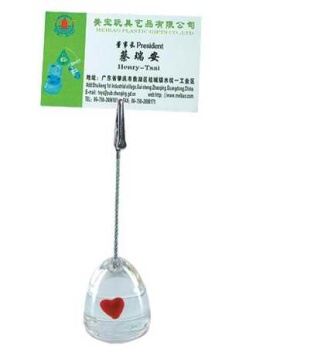 acrylic namecard holder with liquid and customized floater