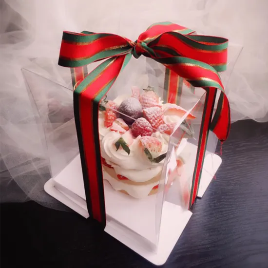 Birthday cake plastic box