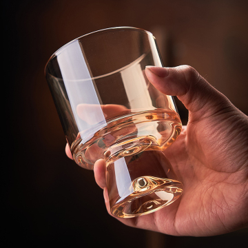 Factory Wholesale Handmade Goblet Champagne Glasses - New Style Snow Mountain Bottom