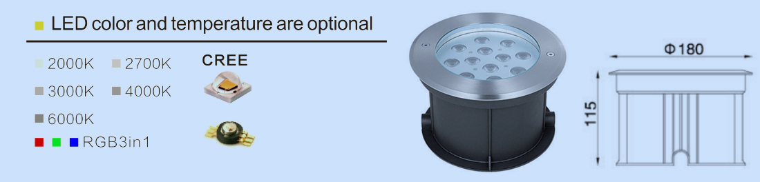 304SS IP68 Underwater light with heat dissipation