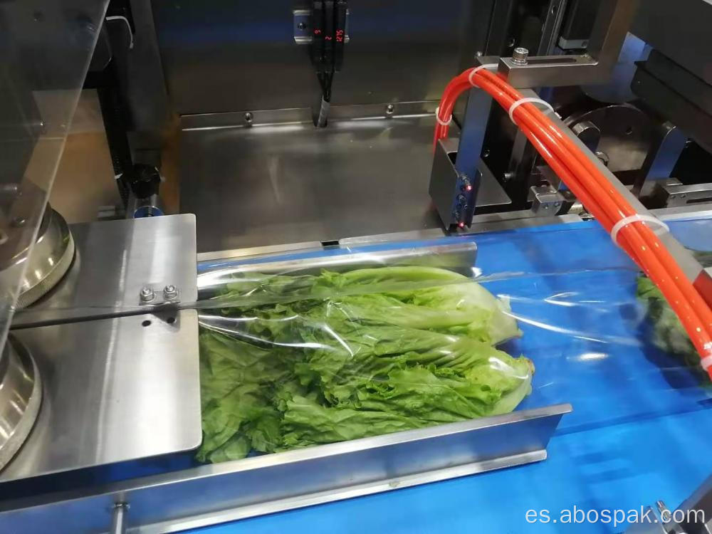 Máquina automática de envoltura de bolsas de verduras frescas de cebolla