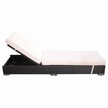 Outdoor rattan bed/outdoor wicker furniture with power coating