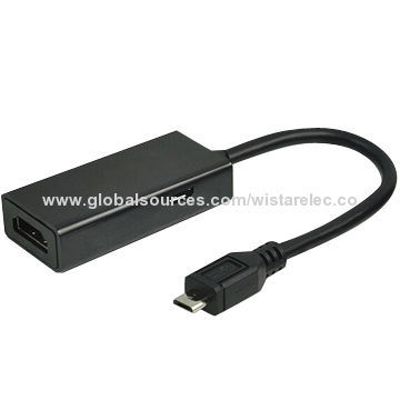 MHL(Micro USB 5pin) to HDMI/Female Adapter, 200mm, 1920*1080p for Samsung Smartphone/TabletsNew