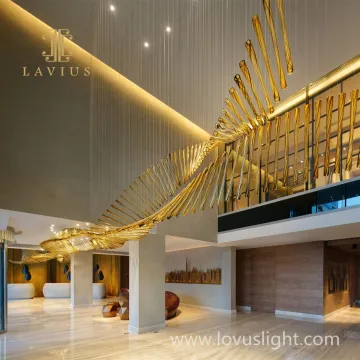 Large creative banquet hall chandelier 2022 new hotel banquet hall chandelier custom chandelier