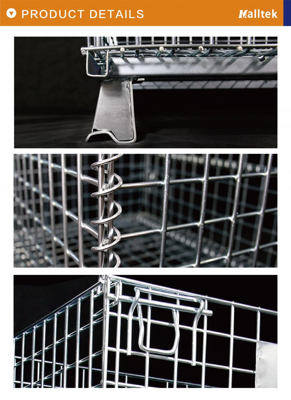 stackable storage metal foldable wire cage