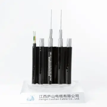 FTTH PVC sheath overhead outdoor conductor 0.6/1KV fiber optic drop cable