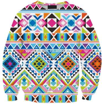 WY30 Burst models in Europe and America geometric patterns printed hedging sweater