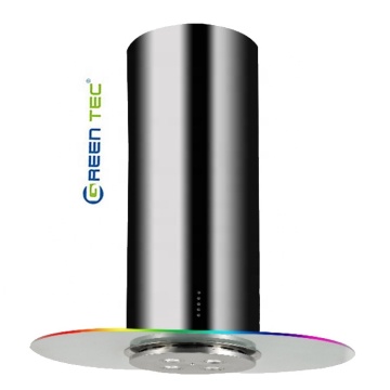Black Stainless Steel Smart Island Range Hood Kitchen Smoke Extractor