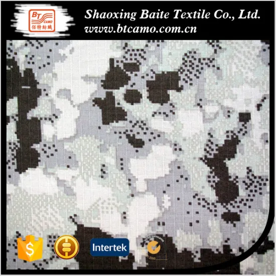 canada US snow camouflage white hunting dress twill army military winter jacket fabric