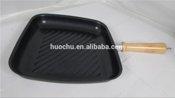 carbon steel non stick non-stick skillet pan with wooden handle