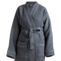 100% cotton spa robe waffle weave bathrobe