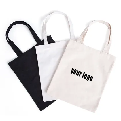Custom Printed Logo Promotional Cotton Canvas Bags: Reusable Shopping Totes