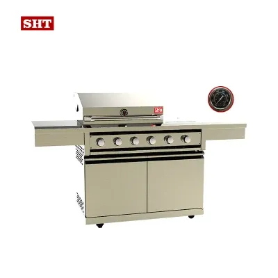 Outdoor Kitchen Family Use High Quality 6 Burners Gas Barbecue Grill Cabinet