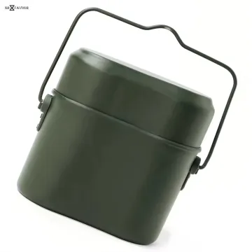 3 Pieces Food Grade Aluminum Mess Tin Kit Canteen
