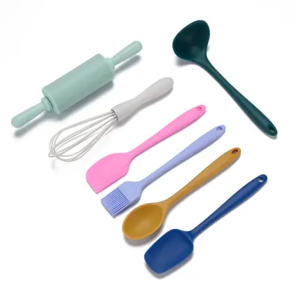 Silicone Kitchen Utensils Set Heat-Resistant Cooking Tools