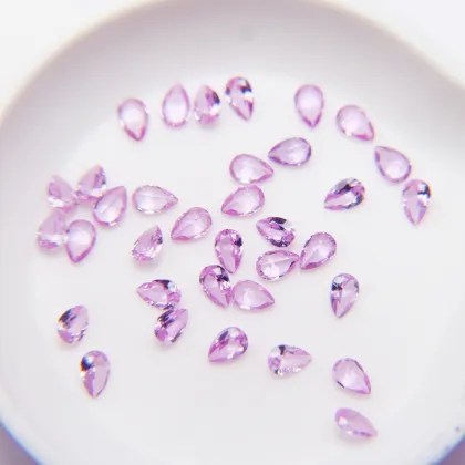 Natural Pink Sapphire Teardrop Shaped Loose Pink Stone