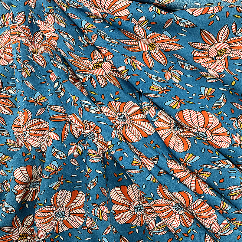 Breathable 100 Rayon Material Ladies Summer Dress Fabric