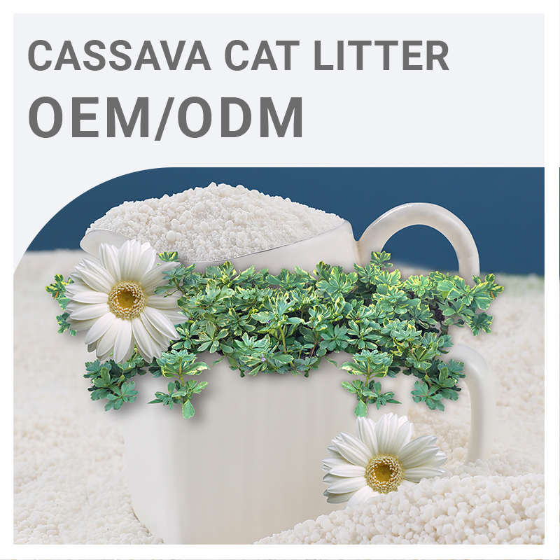 Cassava cat litter