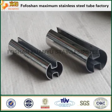 ss316 cold roll polished inox double slot opposite tubes