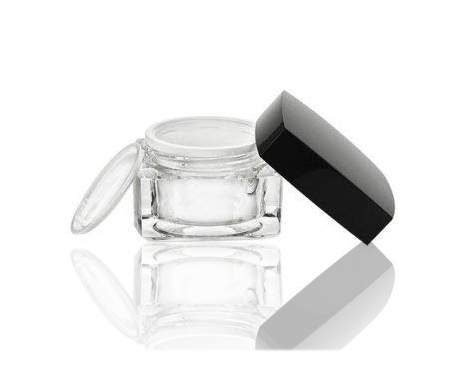 plastic square acrylic empty cosmetic cream jar