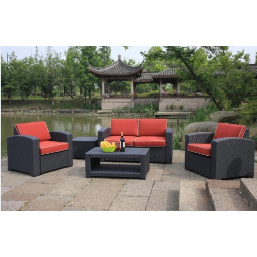 PP rattan sofa set for patio