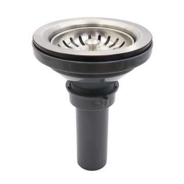 GUIDA 732062 Kitchen Sink Strainer Drain, 114mm Plastic Basin Drainer Rack with Stainless Steel