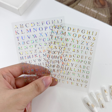 3D -Nagelaufkleber - Leidankou Gelnagelaufkleber Kunstbuchstaben