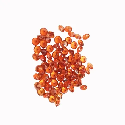 Natural Fanta Garnet Orange Round Loose Gems Wholesale