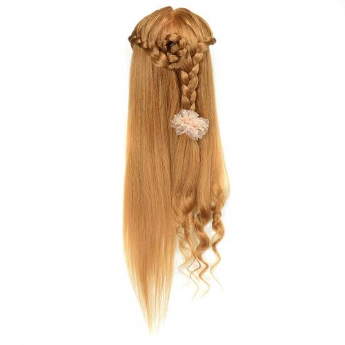 100% SYNTHETIC FIBER LIGHT BROWN COLOR MANNEQUIN HEAD FOR HAIRDRESSING PRATISE