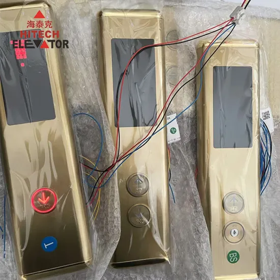 Gold Surface-Mounted Elevator Operation Panel with Binary 7 Segment Display
