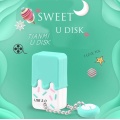 ซองใส่แฟลชไดรฟ์ซิลิโคนไอศกรีมฝาครอบ U-disk