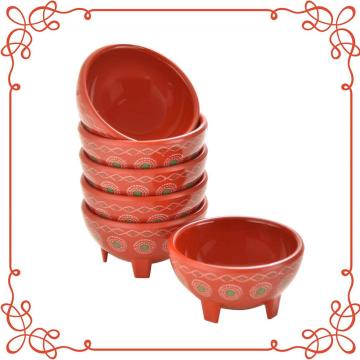 5 "Melamin -Sauce -Schüssel Set von 6