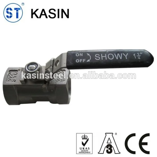 Stainless steel 1pc ball valve female BSP/NPT threaded ends