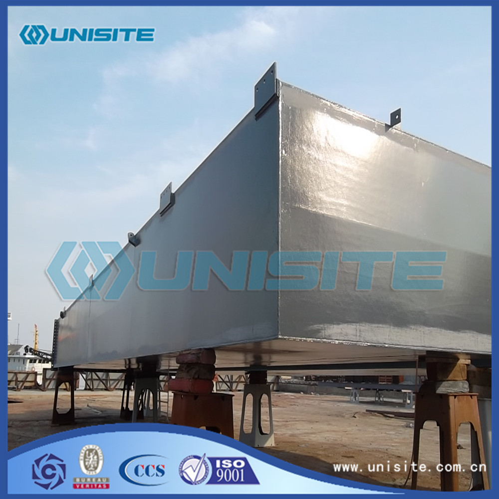 Marine construction floating steel pontoon